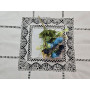 Centro Tavola ricamato a mano ricamo Ago su misto lino / cotone 85x85 cm