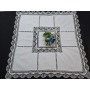 Centro Tavola ricamato a mano ricamo Ago su misto lino / cotone 85x85 cm