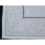 Centro Tavola ricamato a mano ricamo Punto Pieno su misto lino / cotone 85x85 cm