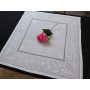 Centro Tavola ricamato a mano ricamo Punto Pieno su misto lino / cotone 85x85 cm