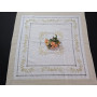 Centro Tavola ricamato a mano ricamo Punto Pieno su misto lino / cotone 85x85 cm