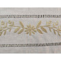 Centro Tavola ricamato a mano ricamo Punto Pieno su misto lino / cotone 85x85 cm