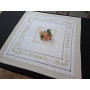 Centro Tavola ricamato a mano ricamo Punto Pieno su misto lino / cotone 85x85 cm
