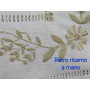 Centro Tavola ricamato a mano ricamo Punto Pieno su misto lino / cotone 85x85 cm
