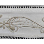 Centro Tavola ricamato a mano ricamo Punto Pieno su misto lino / cotone 85x85 cm Fondo Grigio