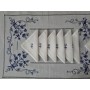 Tovaglia ricamata a mano in misto lino 12 posti ricamo gran misura 175x270 cm