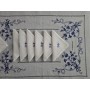 Tovaglia ricamata a mano in misto lino 12 posti ricamo gran misura 175x270 cm