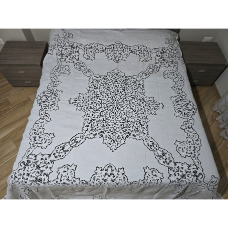 copy of Museale copriletto tovaglia interamente in cantu' a mano 235 cm x 245 cm Copriletto pizzo