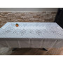 Tovaglia 12 posti puro lino Olandese ricamata a mano ricamo intaglio