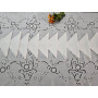 Tovaglia 12 posti puro lino Olandese ricamata a mano ricamo intaglio