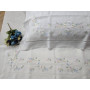 Spettacolare Lenzuolo ricamato a mano in puro lino Olandese 240X265 CM