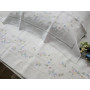 Spettacolare Lenzuolo ricamato a mano in puro lino Olandese 240X265 CM