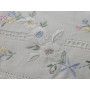 Spettacolare Lenzuolo ricamato a mano in puro lino Olandese 240X265 CM