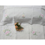Spettacolare Lenzuolo ricamato a mano in puro lino Olandese 240X265 CM