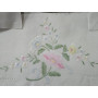 Spettacolare Lenzuolo ricamato a mano in puro lino Olandese 240X265 CM
