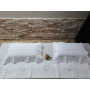 Spettacolare Lenzuolo ricamato a mano in puro lino Olandese 240X265 CM
