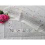 Elegante Lenzuolo ricamato a mano in puro lino Olandese 240X265 CM
