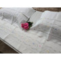 Elegante Lenzuolo ricamato a mano in puro lino Olandese 240X265 CM
