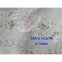 Elegante Lenzuolo ricamato a mano in puro lino Olandese 240X265 CM
