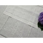 Set asciugamani ricamati 1+1 Punto Pieno a mano puro lino Bellora