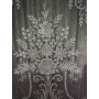 Museale Tenda in puro lino Bellora con ricamo filet e intaglio a mano 220x300 cm