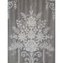 Museale Tenda in puro lino Bellora con ricamo filet e intaglio a mano 220x300 cm