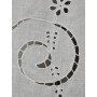Museale Tenda in puro lino Bellora con ricamo filet e intaglio a mano 220x300 cm
