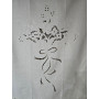 Tenda puro lino con ricamo a mano intaglio 78x150 cm tenda a pannello