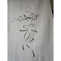 Tenda puro lino con ricamo a mano intaglio 78x150 cm tenda a pannello