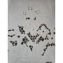 Tenda puro lino con ricamo a mano intaglio 78x150 cm tenda a pannello