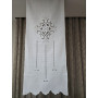 Tenda puro lino con ricamo a mano intaglio 61x148 cm tenda a pannello