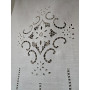 Tenda puro lino con ricamo a mano intaglio 61x148 cm tenda a pannello