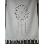 Tenda puro lino con ricamo a mano intaglio 86x148 cm tenda a pannello