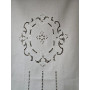 Tenda puro lino con ricamo a mano intaglio 86x148 cm tenda a pannello