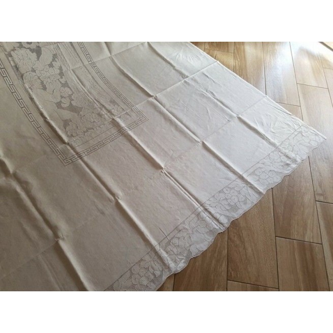 Tenda puro lino con ricamo a mano intaglio 60x147 cm tenda a pannello