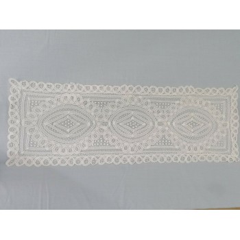 Spettacolare Runner Ricamo Dentelle completamente a mano 39x105cm