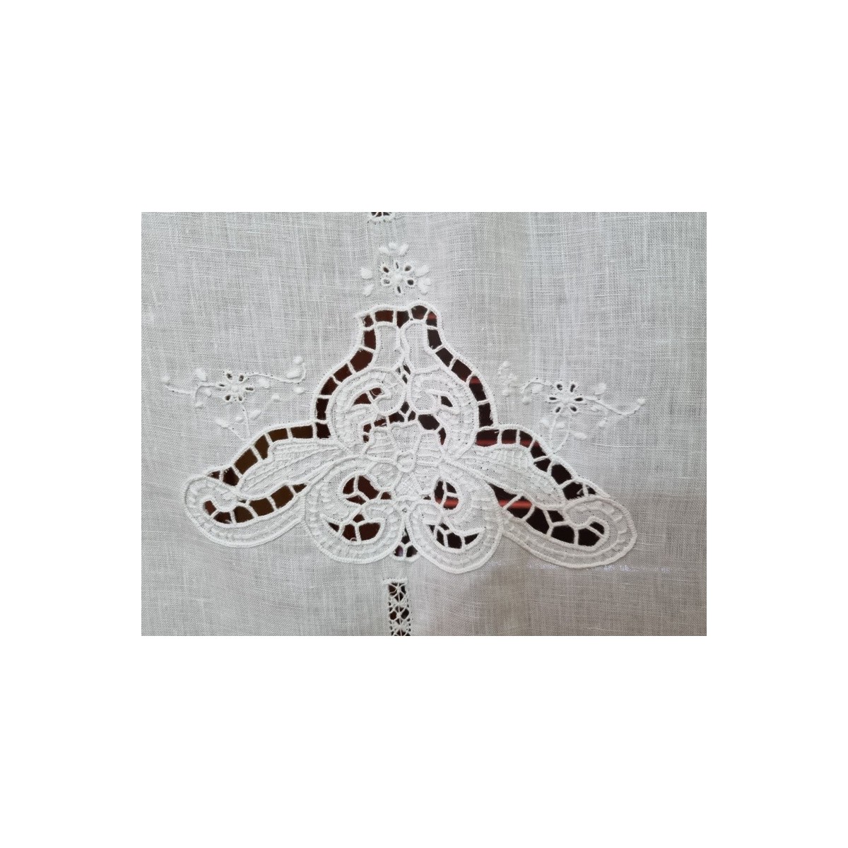 Tenda Ricamata In Misto Lino Fenice | Zenoni & Colombi - Foto 2