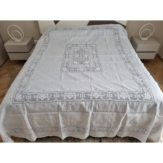 Maxi Pouf In Tessuto Effetto Lino Beige - Baku - Foto 9