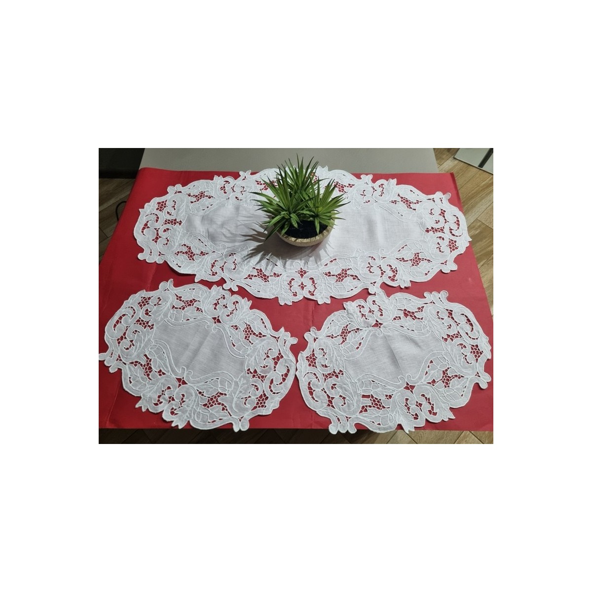 Maxi Pouf In Tessuto Effetto Lino Beige - Baku - Foto 2