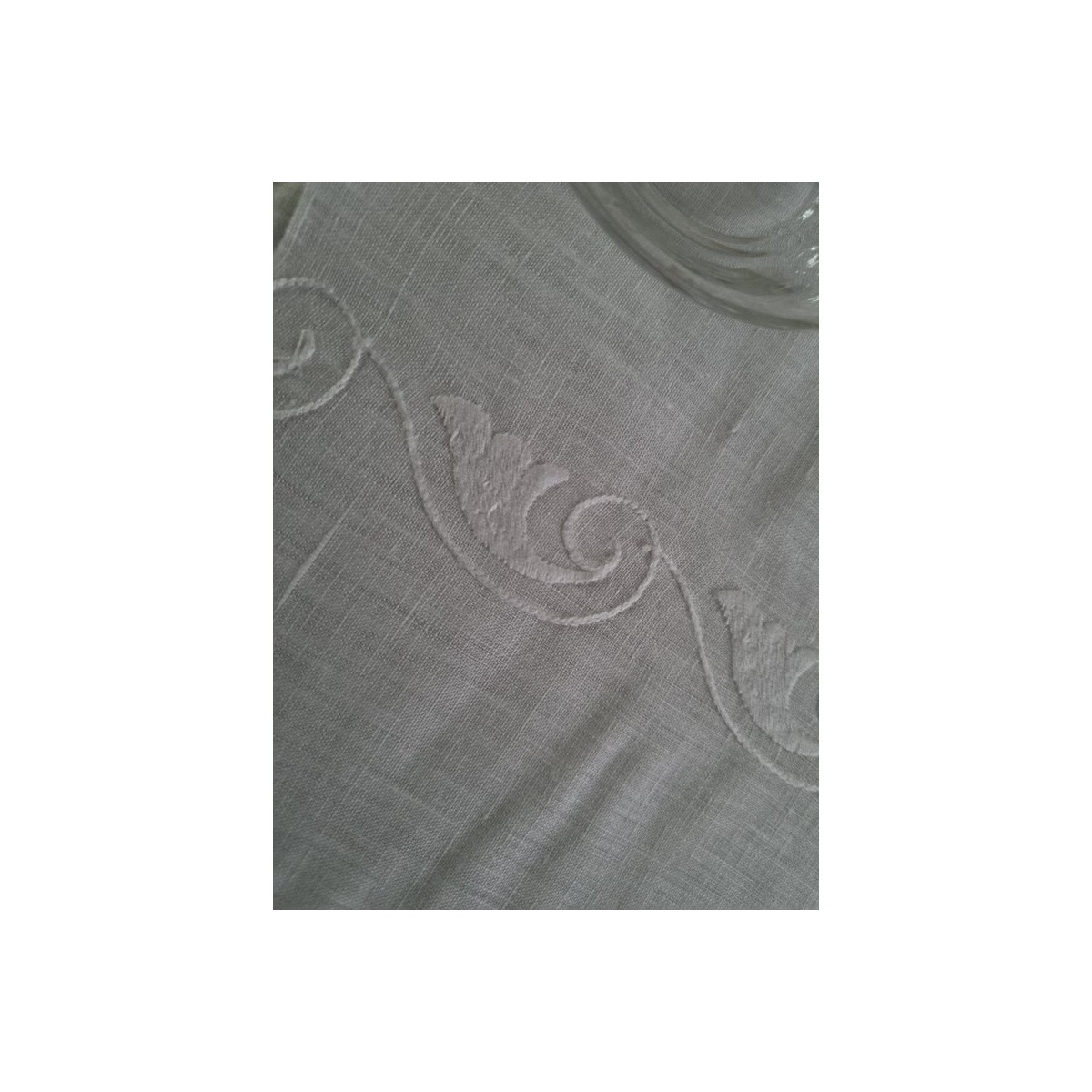 Nappe Rectangulaire En Pur Lin Bellora – Broderie Main Cantu – 12 Pers – 24 Serviettes – Blanc – Italie