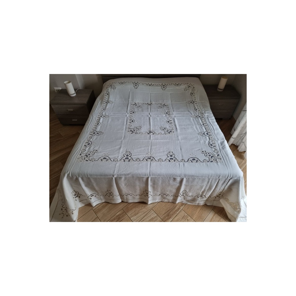 SLPR copriletto trapuntato patchwork vintage in stile country"Secret